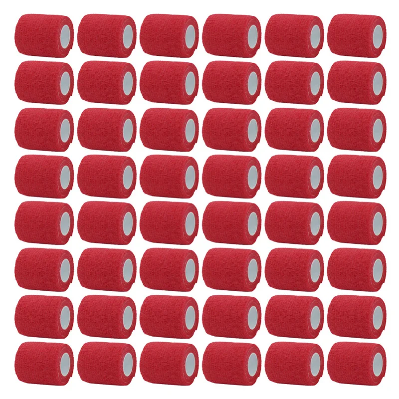 1/12/48Pcs Rot Elastische Bandage Jagd Disguise Hansaplast Wrap Band Selbstklebende Sport Schutz Knöchel Knie finger Arm Verband Image