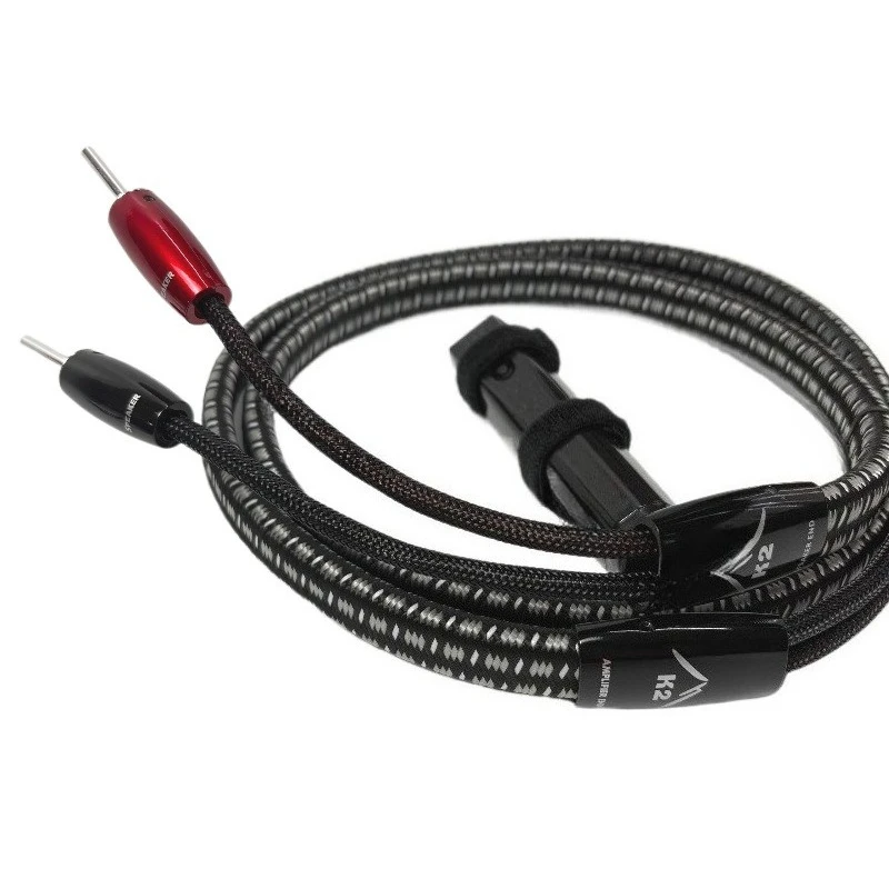 1Pcs K2 Zentrum Lautsprecher Kabel PSS Silber Umgebende Linie HiFi Audio Verstärker Lautsprecher Draht Banane/Spaten Stecker Image