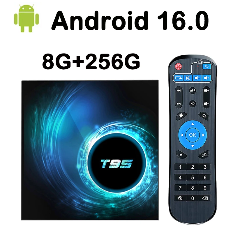 Smart TV Box T95 Android16 Allwinner H616 64GB 128GB Set-Top-Box 8K Video-Dekodierung Dual-WLAN Google Netflix Media Player TV-Box Image
