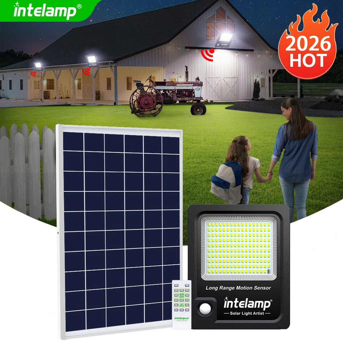 Lampes solaires de jardin extérieures étanches IP65, super lumineuses, 170 LED, détecteur de mouvement, lampe murale solaire, lampe de sécurité, 3 modes| lampe extérieur solaire lampe solaire