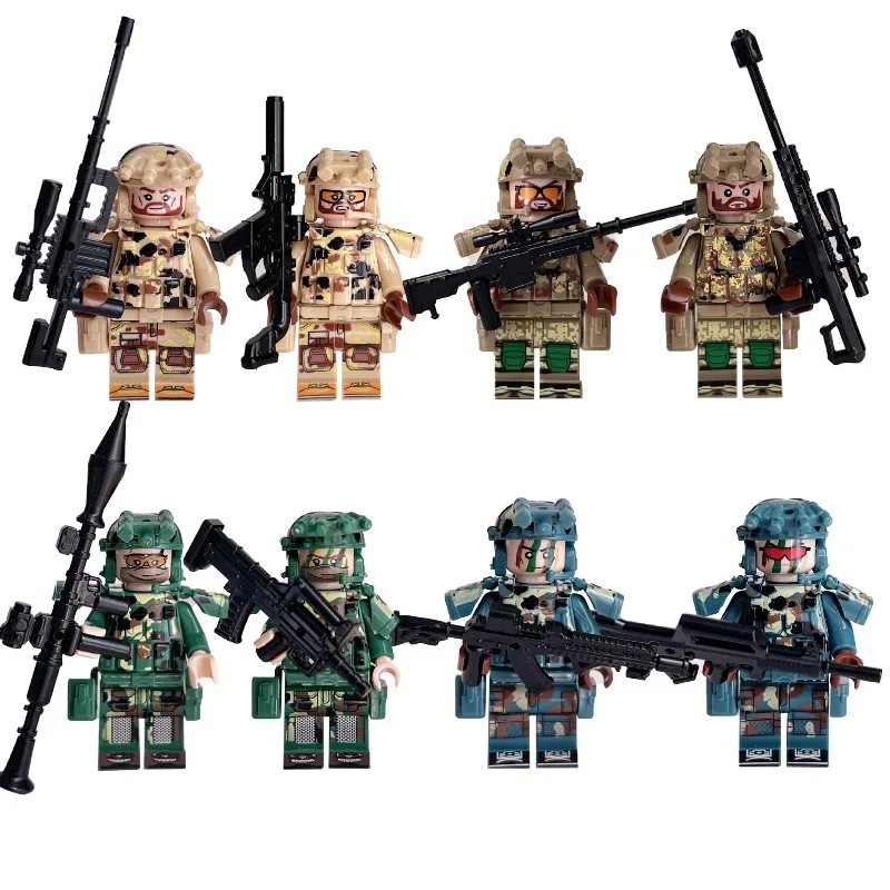 Militär-Geister-Spezialpolizei-Bausteinpuppe Spezialeinheiten-Puzzle-Bausteinspielzeug Großhandel Image