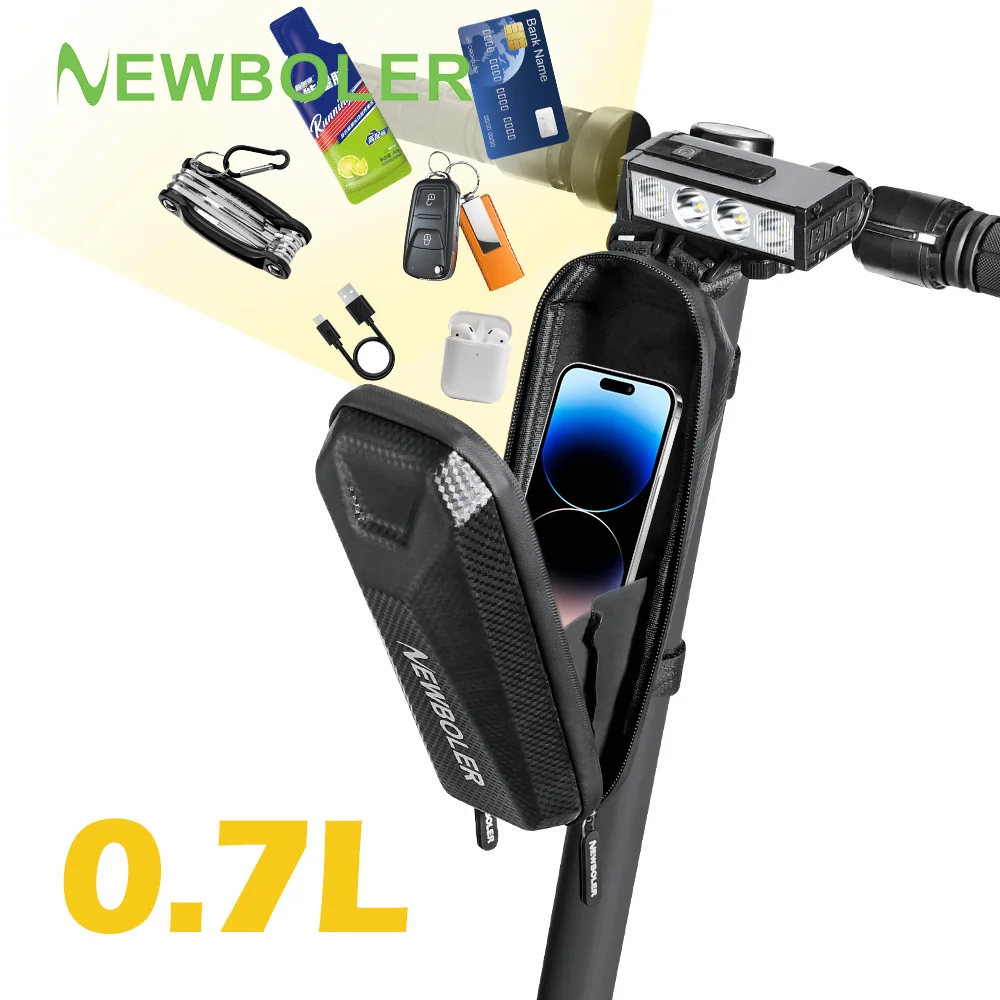 NEWBOLER 0,7L 3L 5L Elektroroller-Tasche Zubehör Elektrofahrzeug-Tasche Wasserdichte Roller-Vordertasche Fahrradtasche Teile Regenfest Image