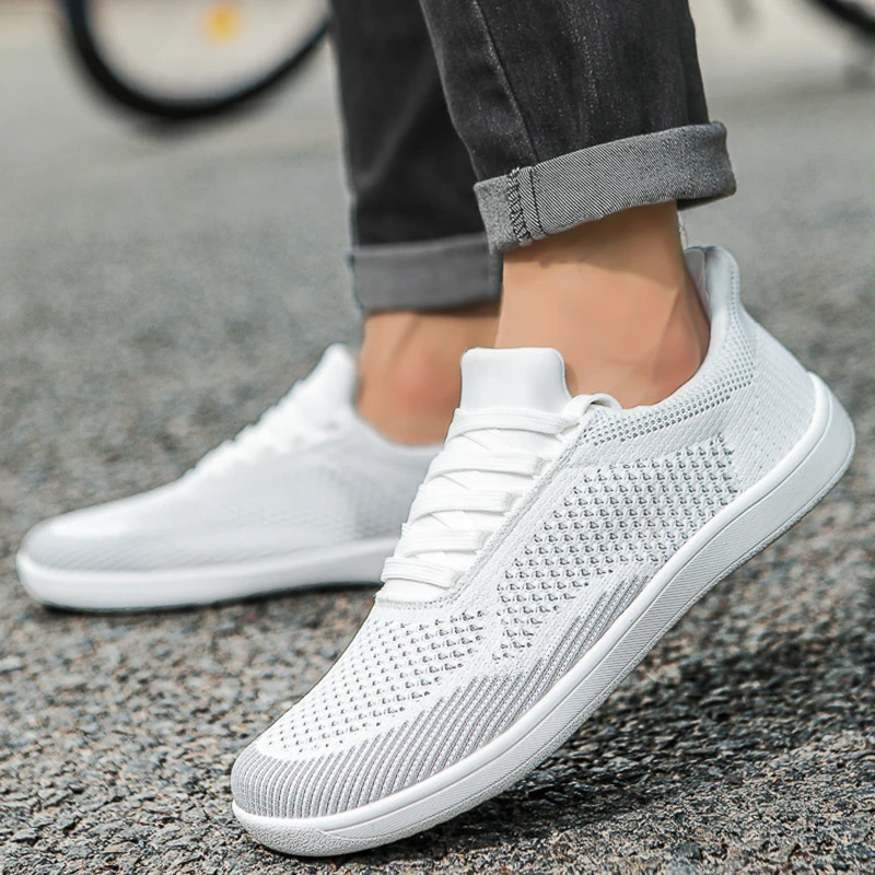 Turnschuhe Männer Laufen Gehen Stricken Schuhe Mode Lässig Hohe Qualität Sport Athletisch Gym Licht männer Casual Schuhe Plus Größe 36-45