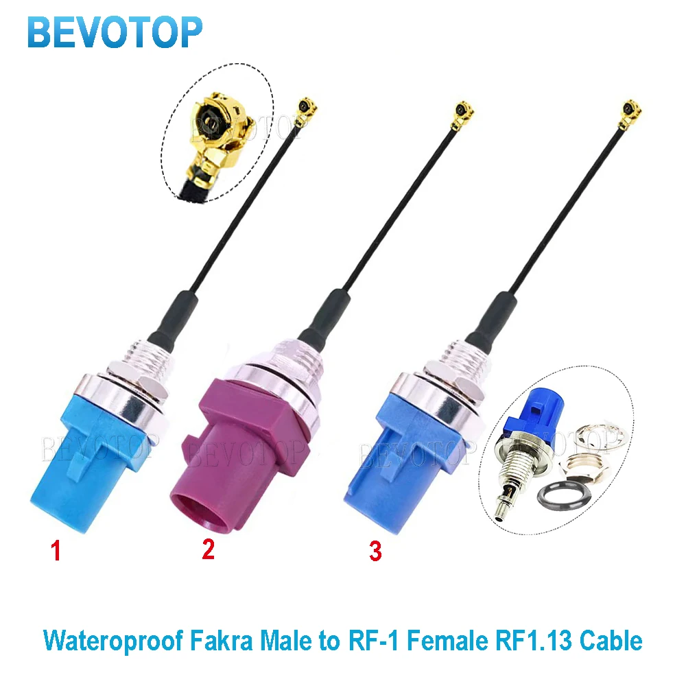 1PCS Fakra zu RF RF1.13 Kabel Wasserdicht Fakra Stecker Code C/D/Z zu u.FL Weibliche Jack antenne Zopf Fakra zu Ufl Jumper Image