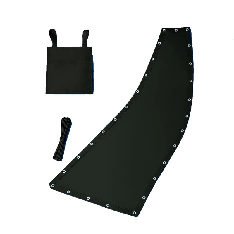 Schwarzes Ersatz-Sitztuch für Textilene-Hängeschaukelstuhl – 64 x 197 x 23 cm, Gartenschaukel-Ersatz, wasserdicht, staubdicht