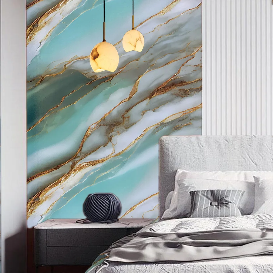 Selbstklebender Marmorfliesen-Aufkleber, wasserdichter Bodenaufkleber, PVC-Fliesen-Küchen- und Badezimmer-Wandaufkleber, Heimdekoration, 30 cm x 60 cm