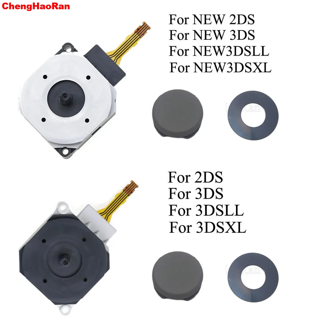 1 Set 3D-Analog-Joystick-Ersatz-Daumenstick für New 3DS, New 2DS XL, 3DS XL, NEW 3DS XL LL, 2DS XL LL Konsole Image