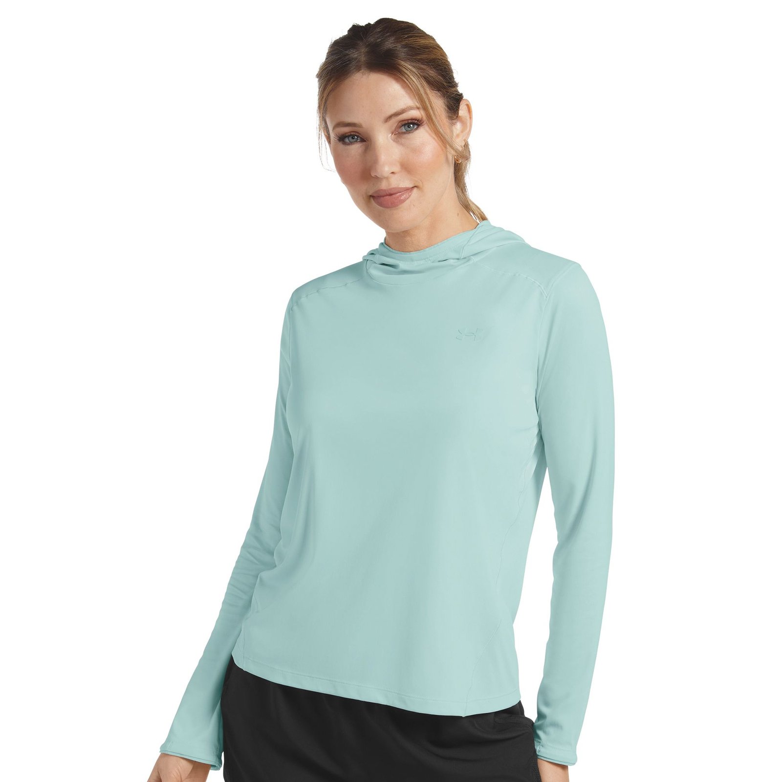 Under Armour Women's Explor Iso Women's Chill UPF Hoodie (Size S) Enamel Blue/Enamel Blue, Nylon