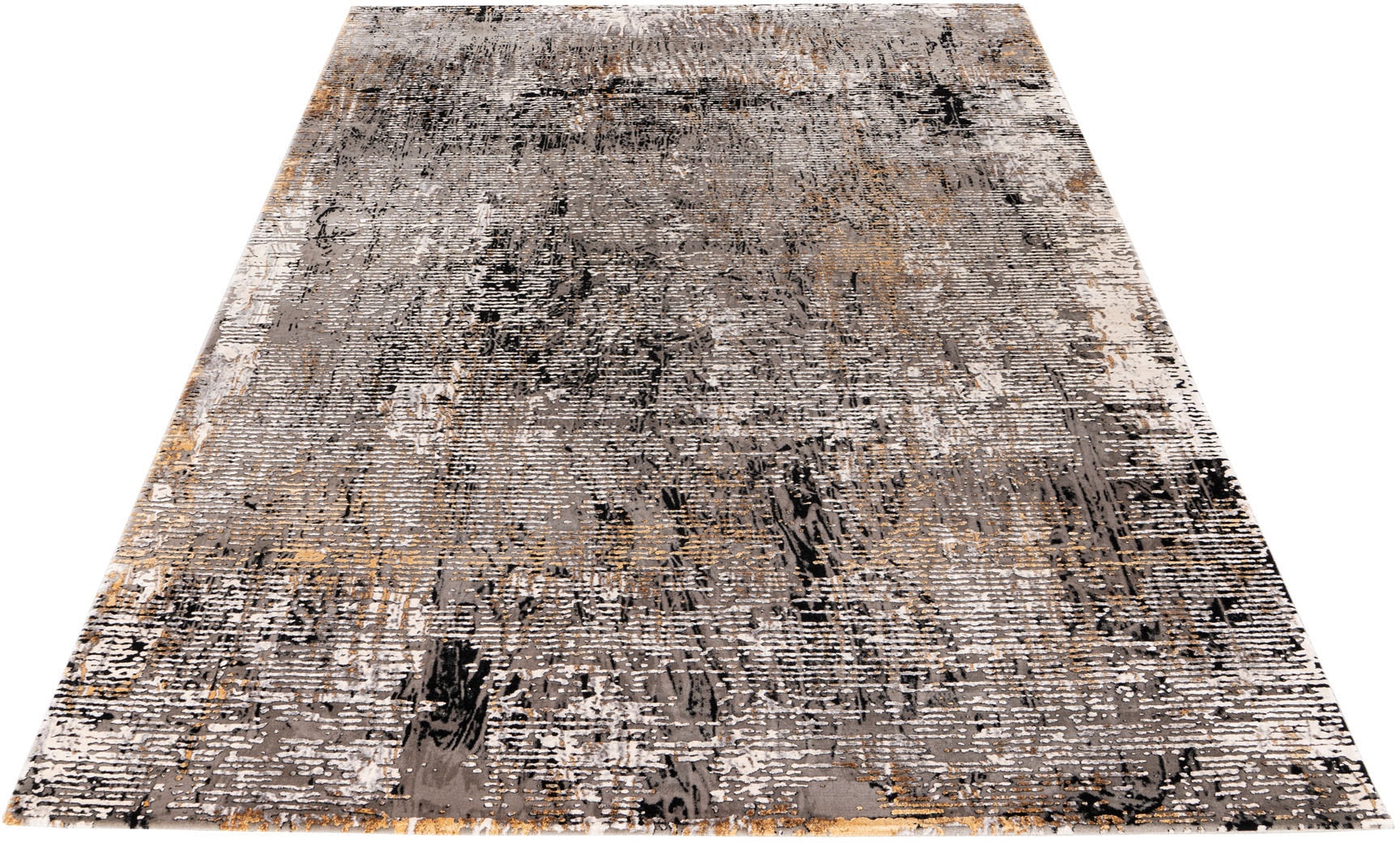 Teppich OBSESSION "My Jewel of Obsession 959", grau, B:120cm H:7mm L:170cm, Bambusseide, Teppiche, Teppich, modernes Design, besonders hohe Materialdichte Image