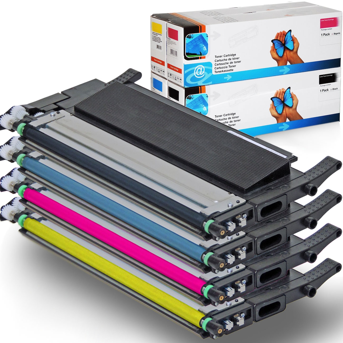 D&C Toner Set für Samsung Xpress SL-C483W Tonerkassette kompatibel Samsung Xpress SL-C 483 W Drucker CLT-P404C Image