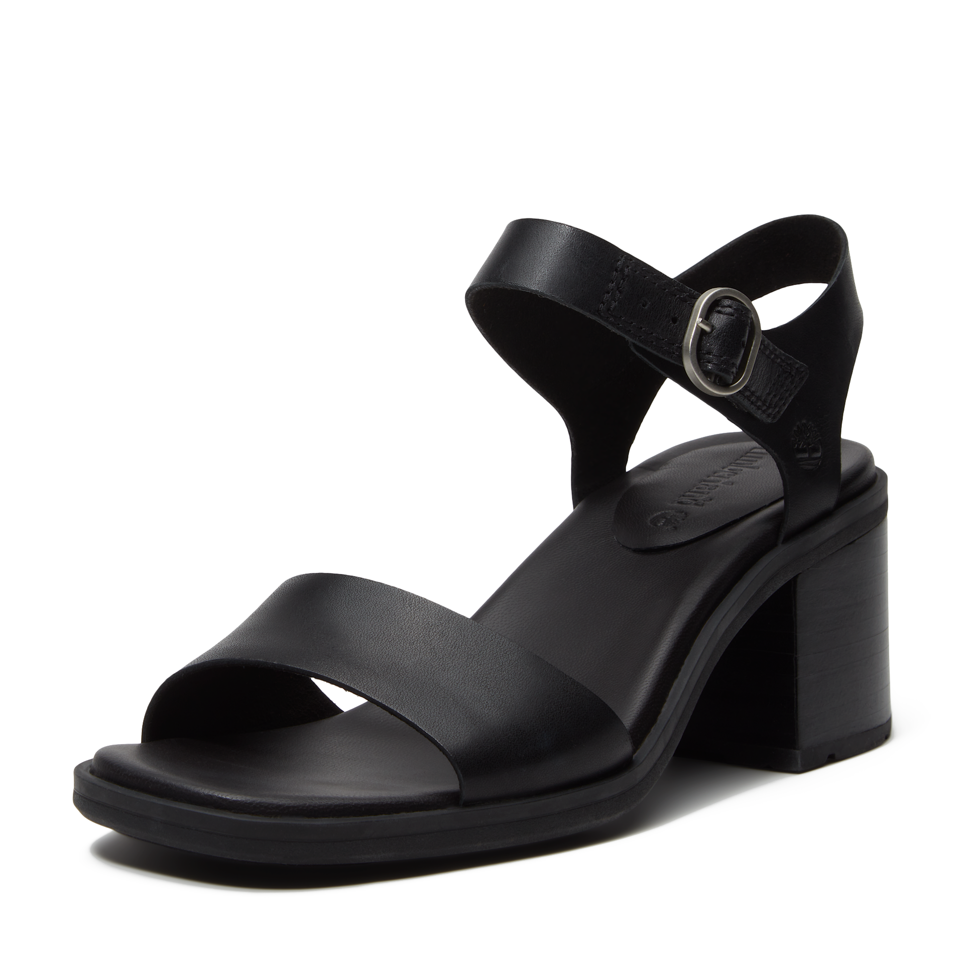 Sandale TIMBERLAND "BELLEVAUX BACKSTRAP SANDAL", Damen, Gr. 42, blk full grain, Leder, Schuhe Sandale, aus Timberland Premium Leder