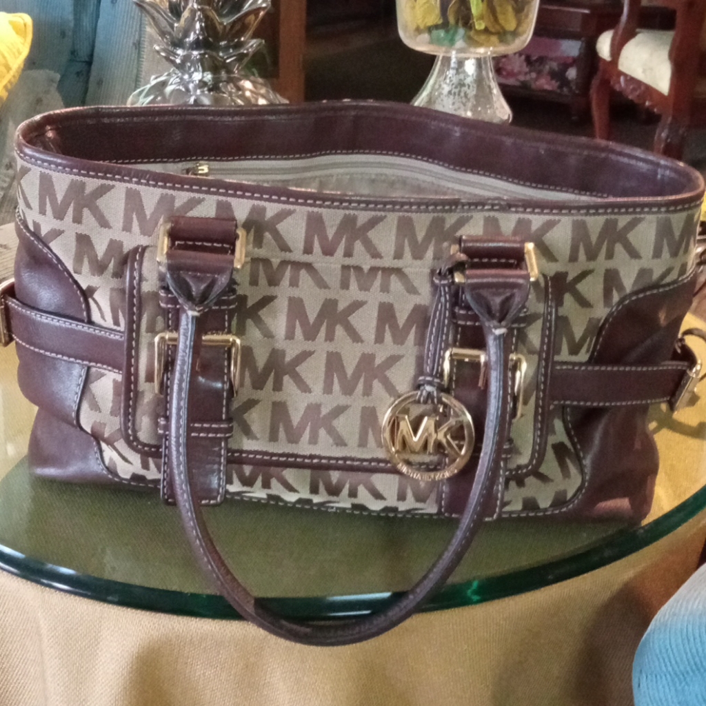 Michael Kors Bags | Beautiful Michael Kors Handbag | Color: Brown/Gold | Size: 15"X4.5"X9"