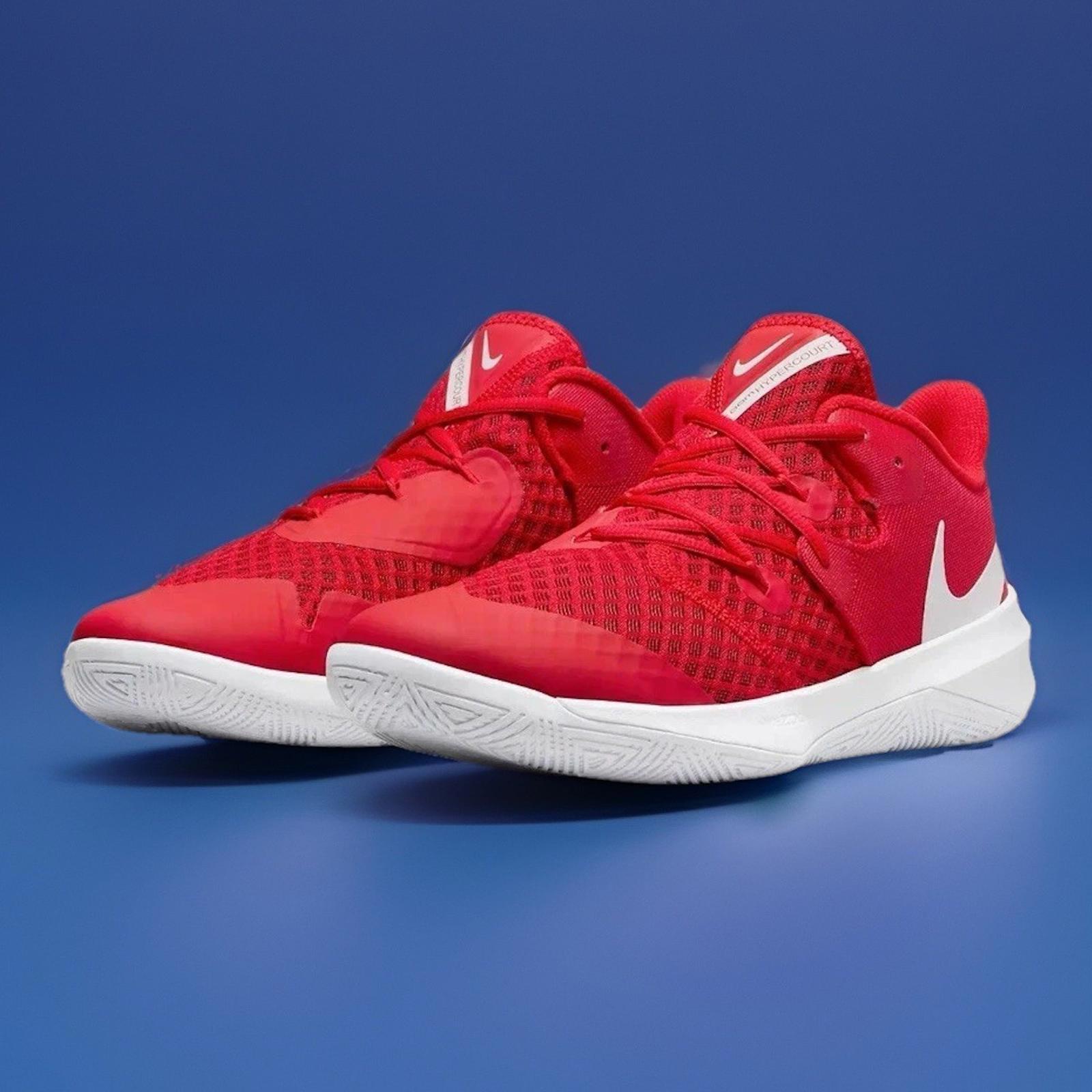 Nike Shoes | $89 Nike Hyperspeed Court Shoes Men’s Size 8.5 Volleyball Red White Tennis | Color: Red | Size: 8.5