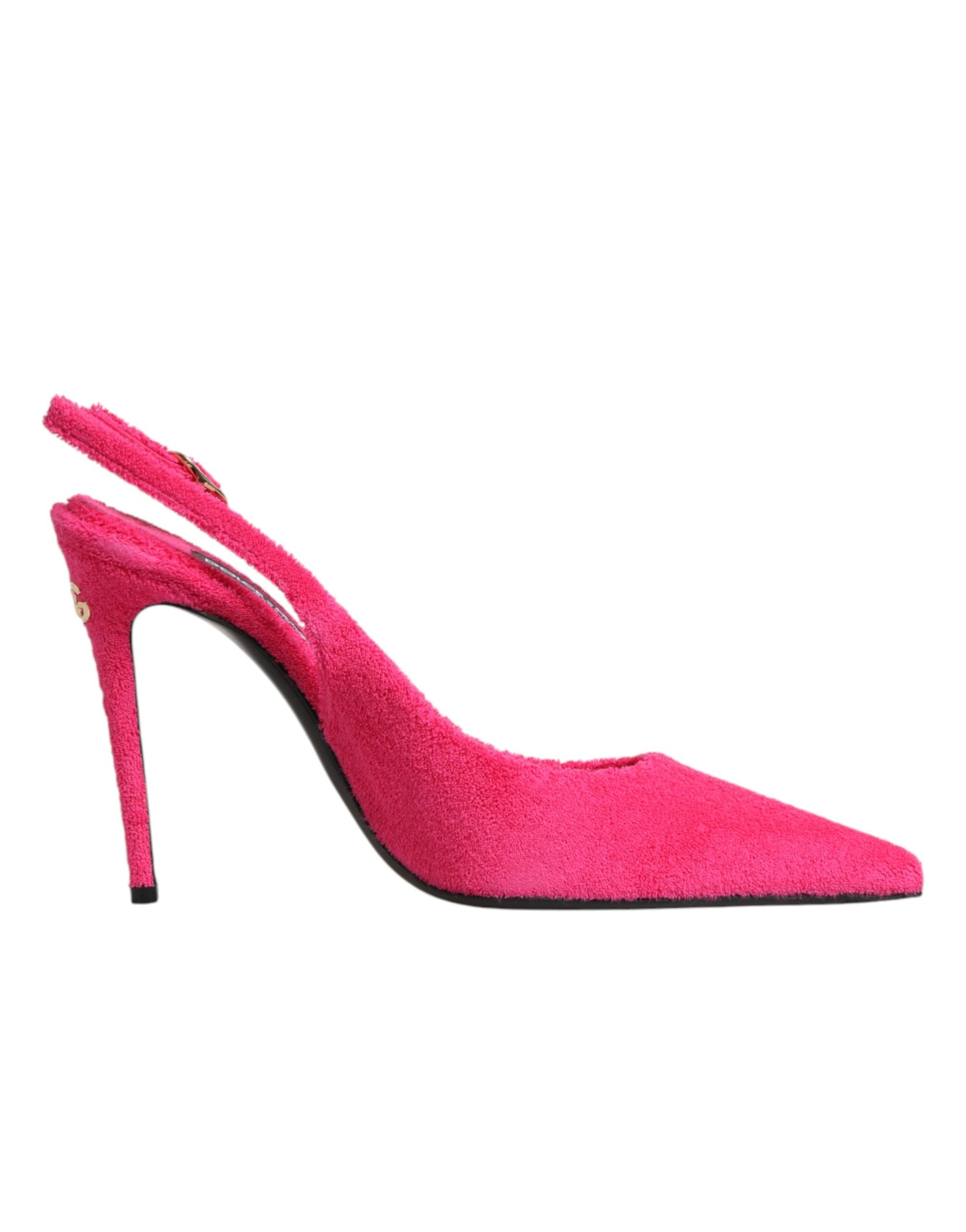 Dolce & Gabbana Rosa Wildleder High Heels Slingback Schuhe