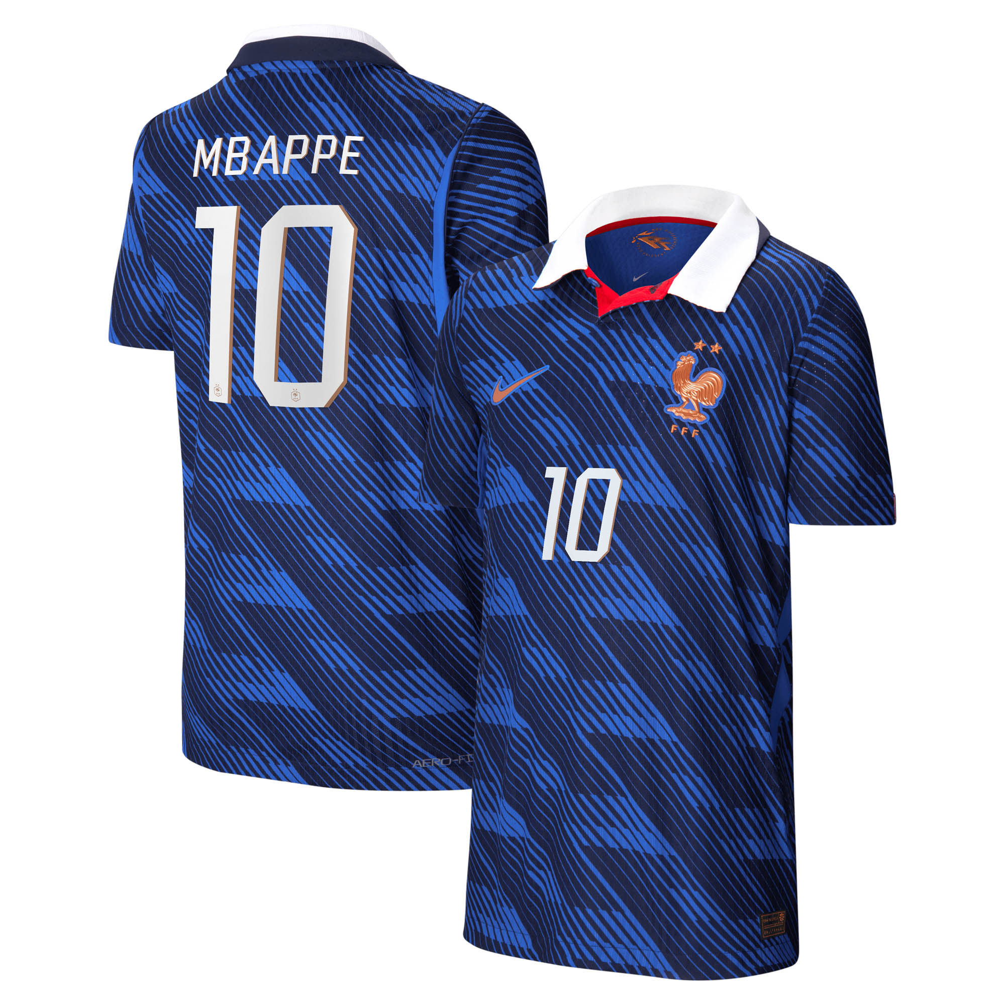 Maillot France Nike FFF Domicile Match Aero-Fit 26 - Enfant avec flocage Mbappe 10