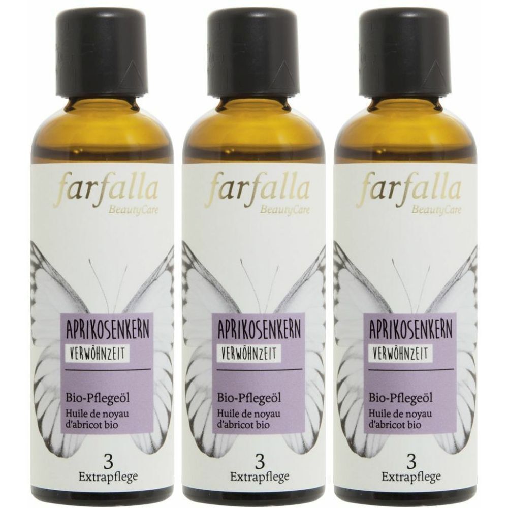 Farfalla Bio-Pflegeöl Aprikose 75 ml x3 3x75 Öl