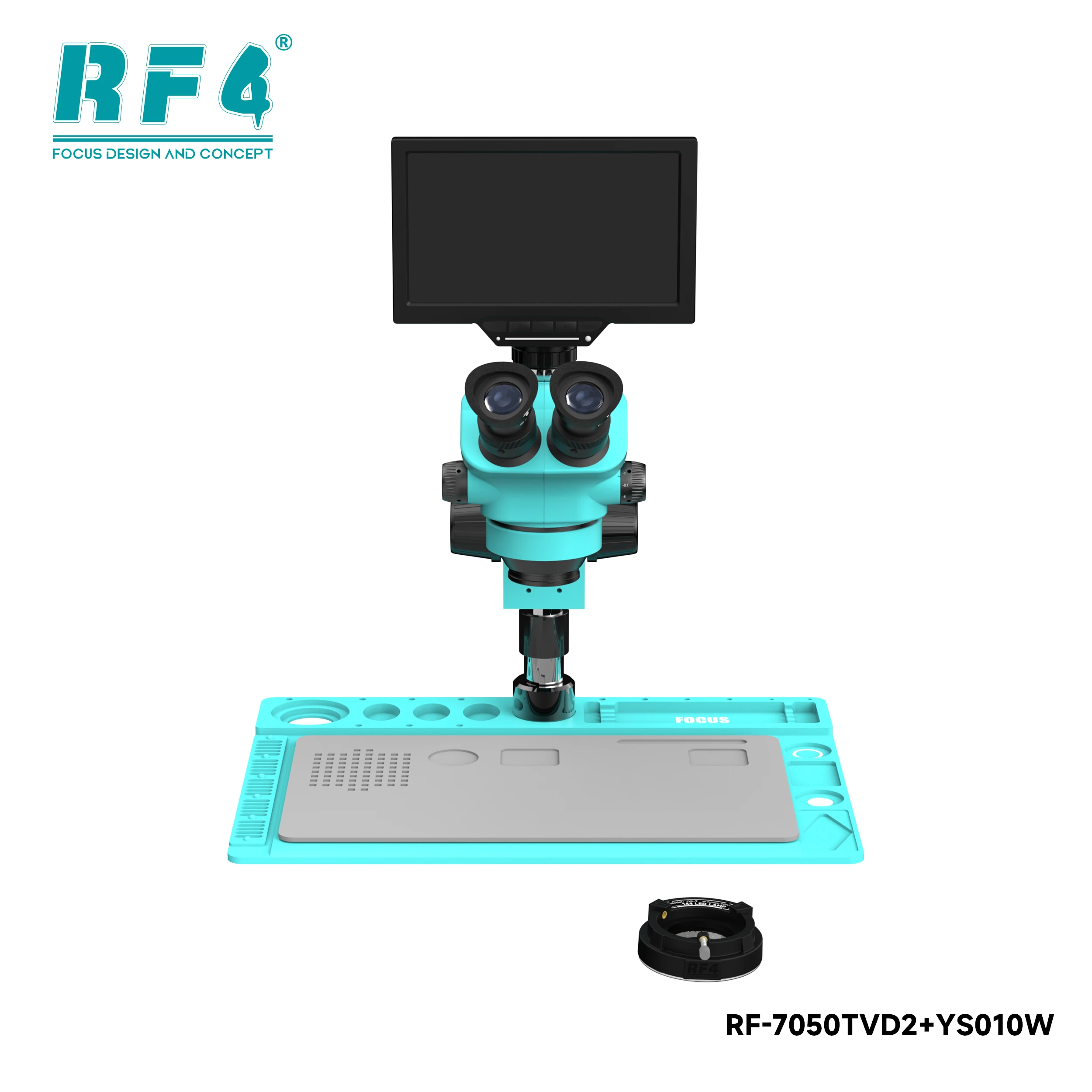 RF4-7050TVD2-YS010W Hochauflösendes HDMI-WIFI-Display mit Großem Sichtfeld, Synchrones Reparatur-Triokular-Zoom-Mikroskop Image