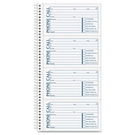 ALBA ABFSC1154D Alba ABFSC1154D 11 x 5.5 in. Spiralbound Phone Call Message Book