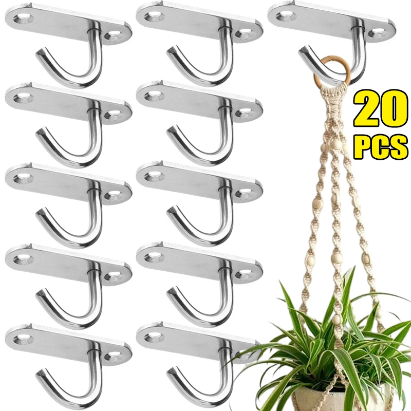 1-20 crochets de plafond en acier inoxydable pour suspendre des plantes, supports muraux pour serviettes, crochets J, œillets, plaques, quincaillerie marine