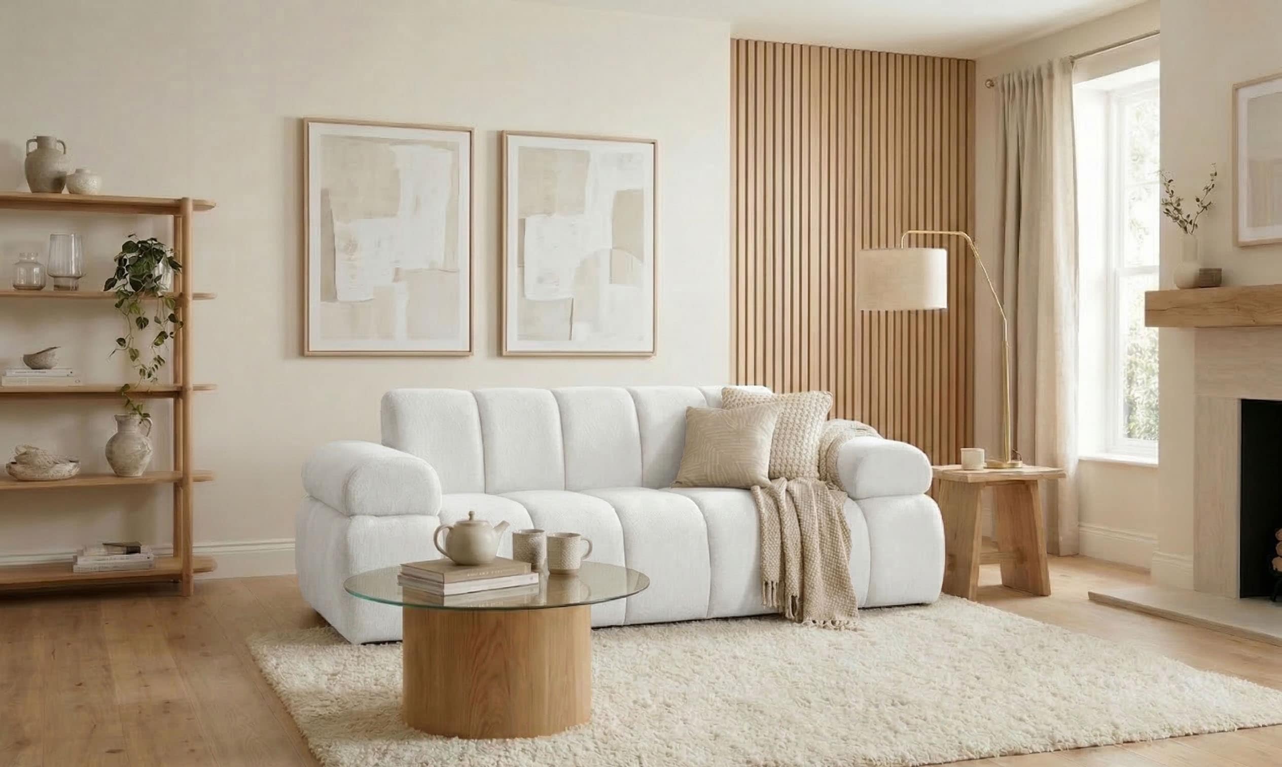 2-Sitzer HOME AFFAIRE "LYOTH Design-Sofa, moderne Steppung, Breite 180 cm", creme, B:180cm H:71cm T:93cm, 100% Polyester, Sofas, mit Wellenunterfederung, gemütlich und modern, komfortables Sitzgefühl Image