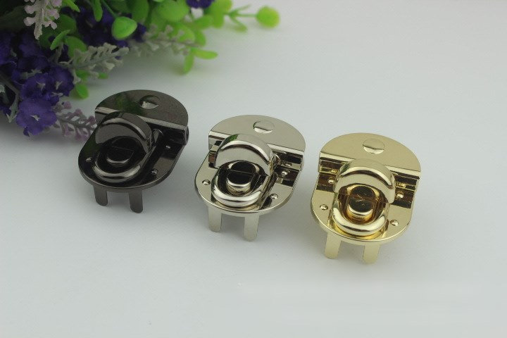 "Oval Twist Turn Lock 45mm 1 3/4 \"Borsa Charm Organizer Organizer Luggage Hardware Antique Gold Lock And Key Closure Small Bag Clutch Metal Accessories"