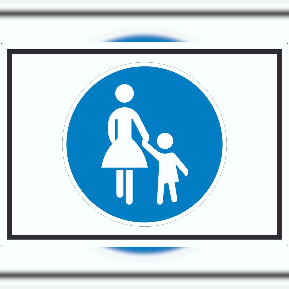 HB-Druck Aufkleber Gehweg Symbol A2 (420x594mm) Image