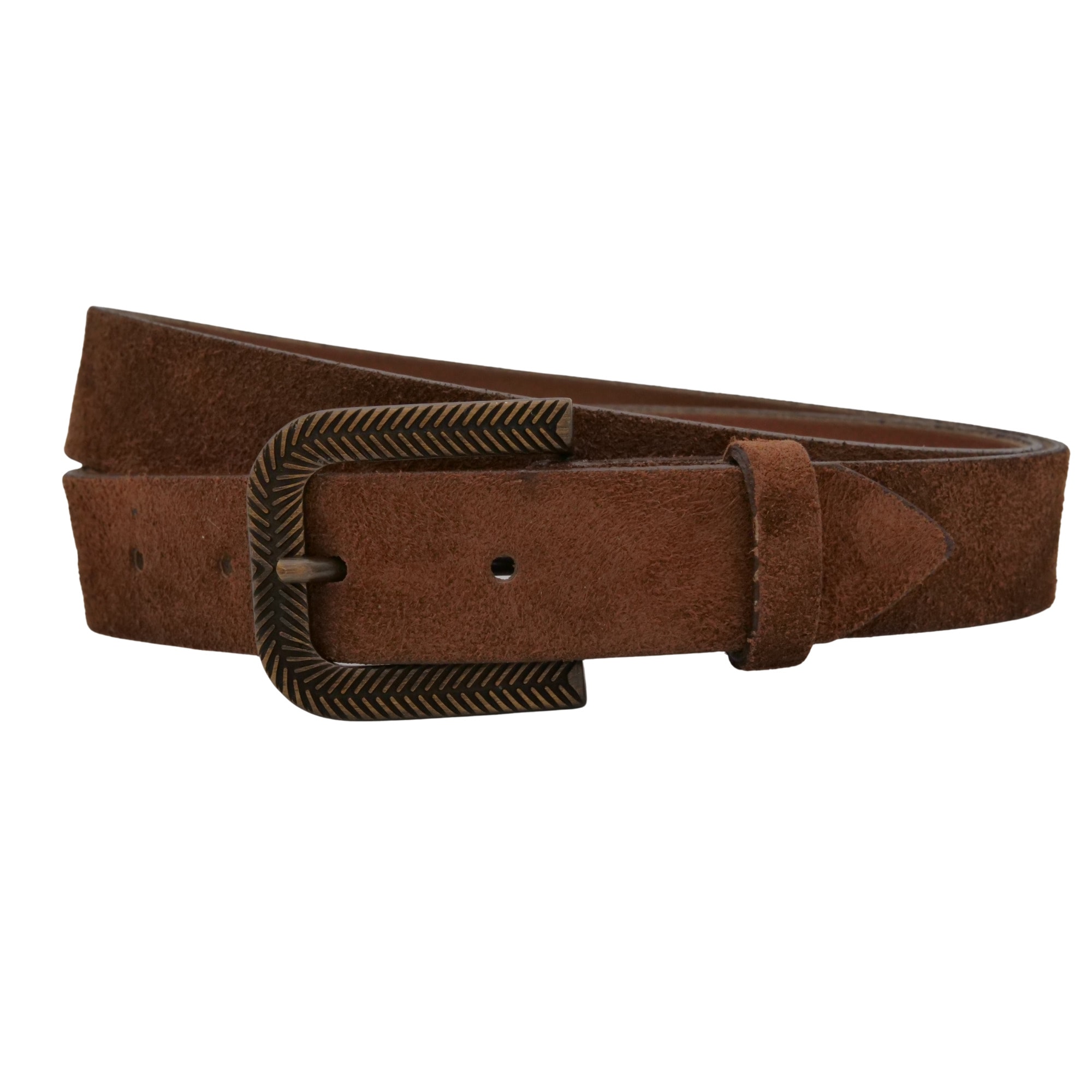 Ledergürtel ANNAMATONI "AnnaMatoni Damen Ledergürtel in hochwertigem Velour Leder 3cm", Damen, Gr. TW110 - 125cm Gesamtlänge, braun 650, 100% Leder, Gürtel Ledergürtel Image