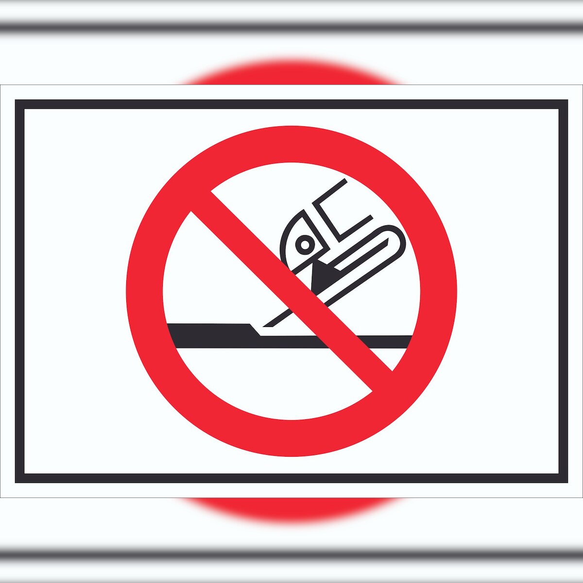 HB-Druck Nicht zulässig für Seitenschleifen Symbol Schild A6 (105x148mm) Image