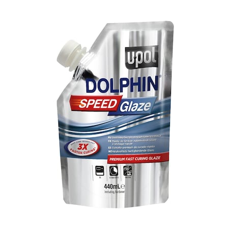 U-POL 654 DOLPHIN 0654 Speed Glaze, 440 mL Bag, Light Blue, Liquid