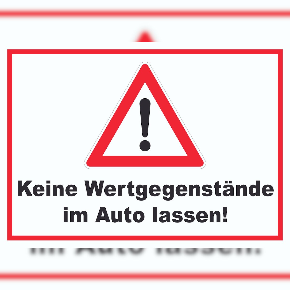 HB-Druck Keine Wertgegenstände im Auto lassen! A5 (148x210mm) Image