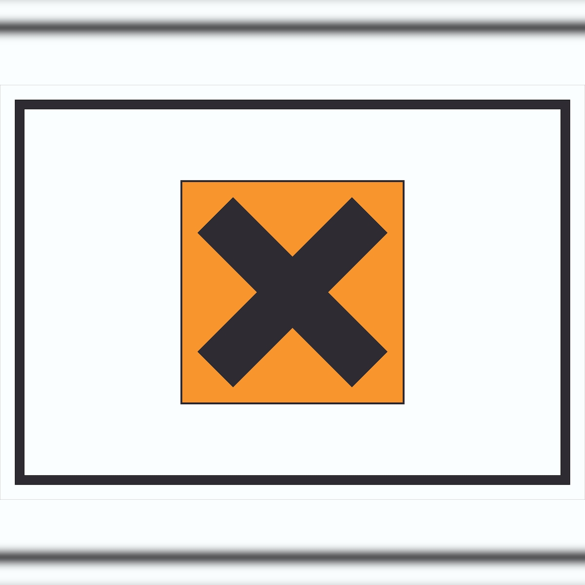 HB-Druck Schild Gefahrensymbol Gesundheitsschädlich Symbol Kreuz A2 (420x594mm) Image