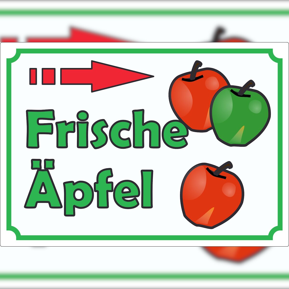 HB-Druck Werbeaufkleber Aufkleber Äpfel rechts A6 (105x148mm) Image