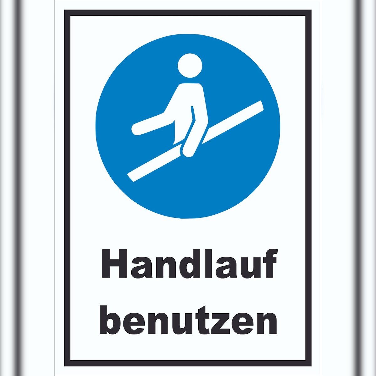 HB-Druck Handlauf benutzen Schild A2 (420x594mm) Image