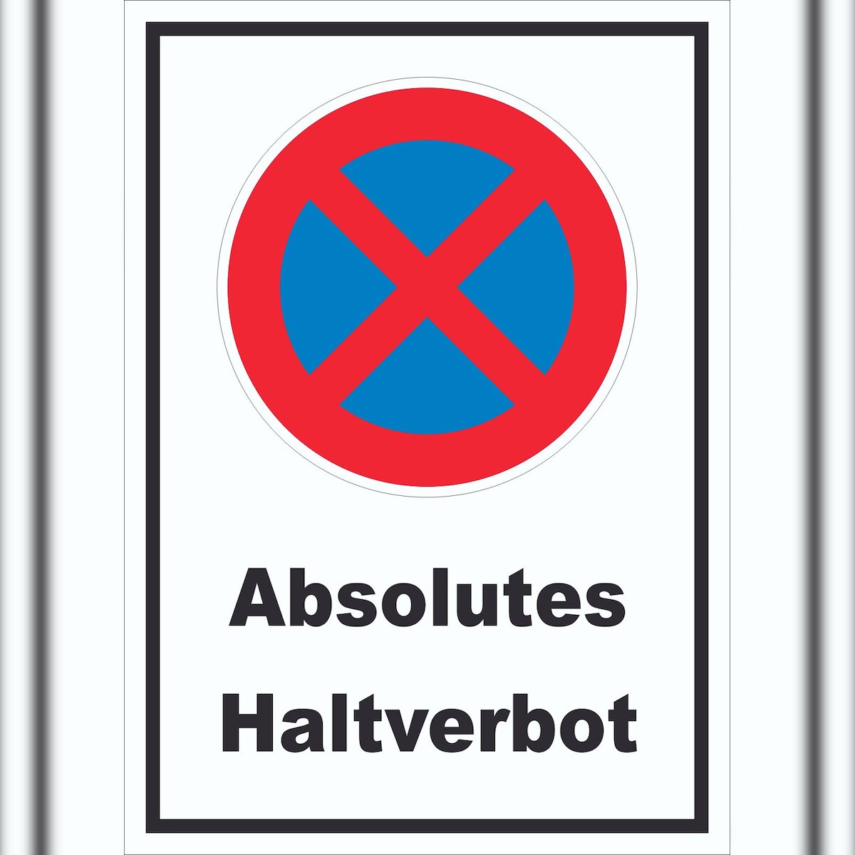 HB-Druck Absolutes Haltverbot Schild A0 Rückseite selbstklebend Image