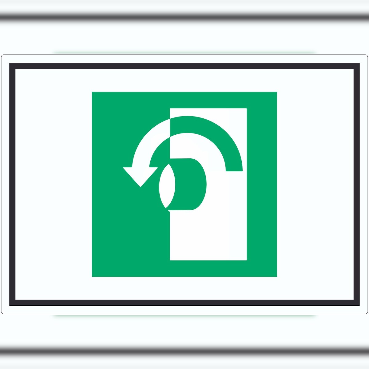 HB-Druck Zum Öffnen gegen Uhrzeigersinn drehen Symbol Aufkleber A9 (37x52mm) Image