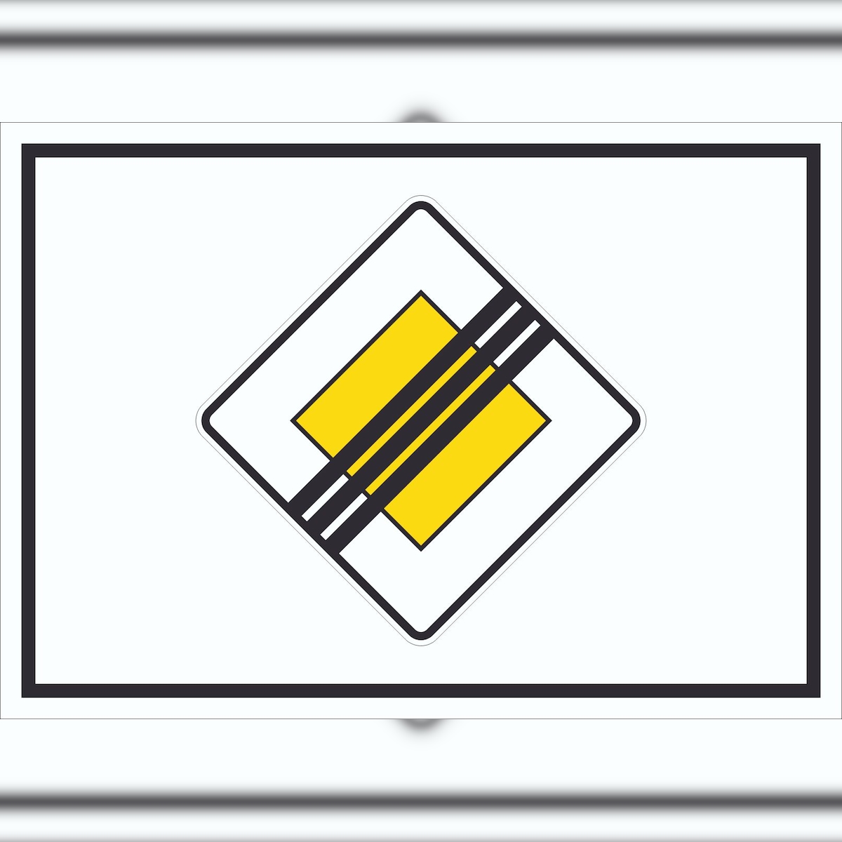 HB-Druck Vorfahrtstraße Ende Symbol Schild A6 (105x148mm) Image