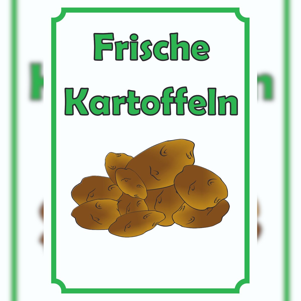 HB-Druck Verkaufsschild Schild Kartoffeln Hochkant A4 (210x297mm) Image