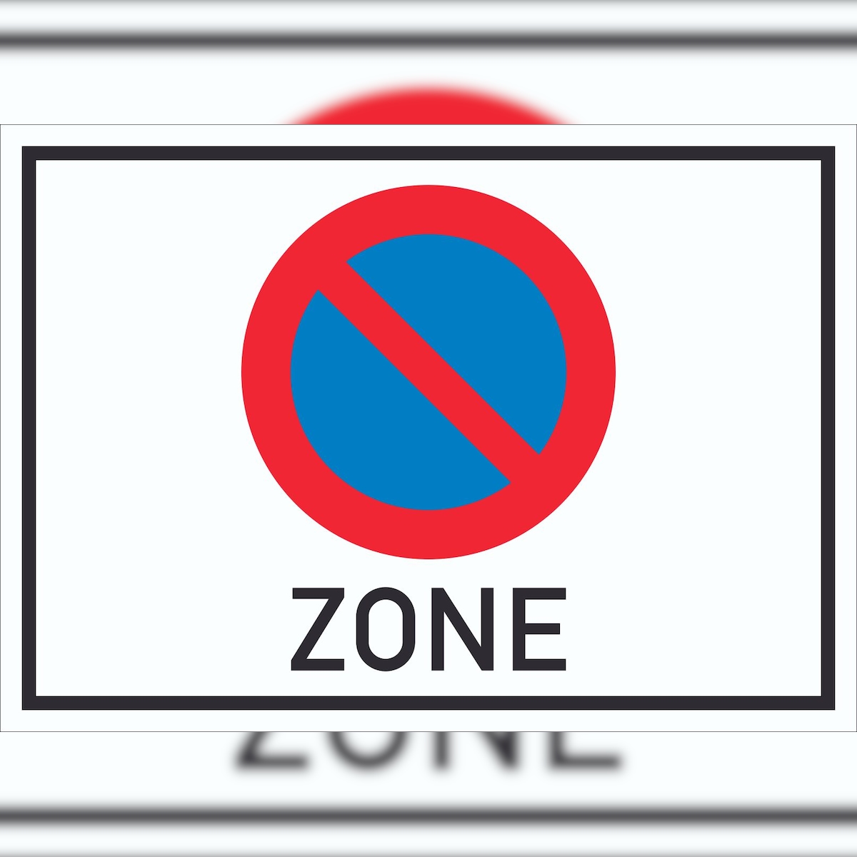 HB-Druck Beginn Eingeschränktes Haltverbot Symbol Schild A0 (841x1189mm) Image