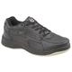 Mens Black Coated Leather Fuller Fitting Lace Up Trainer - Sancho - Black - size UK Mens Size 9