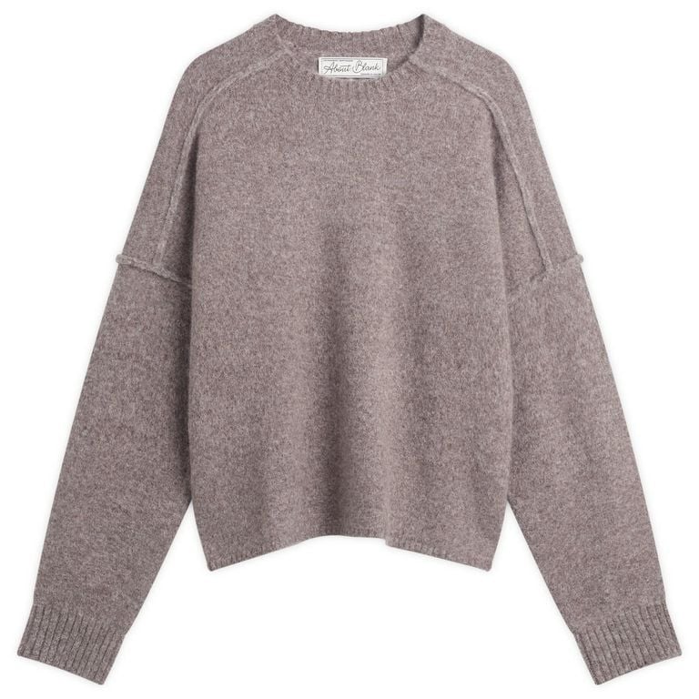 Exposed Mock Neck Jumper - Gray - About Blank Knitwear