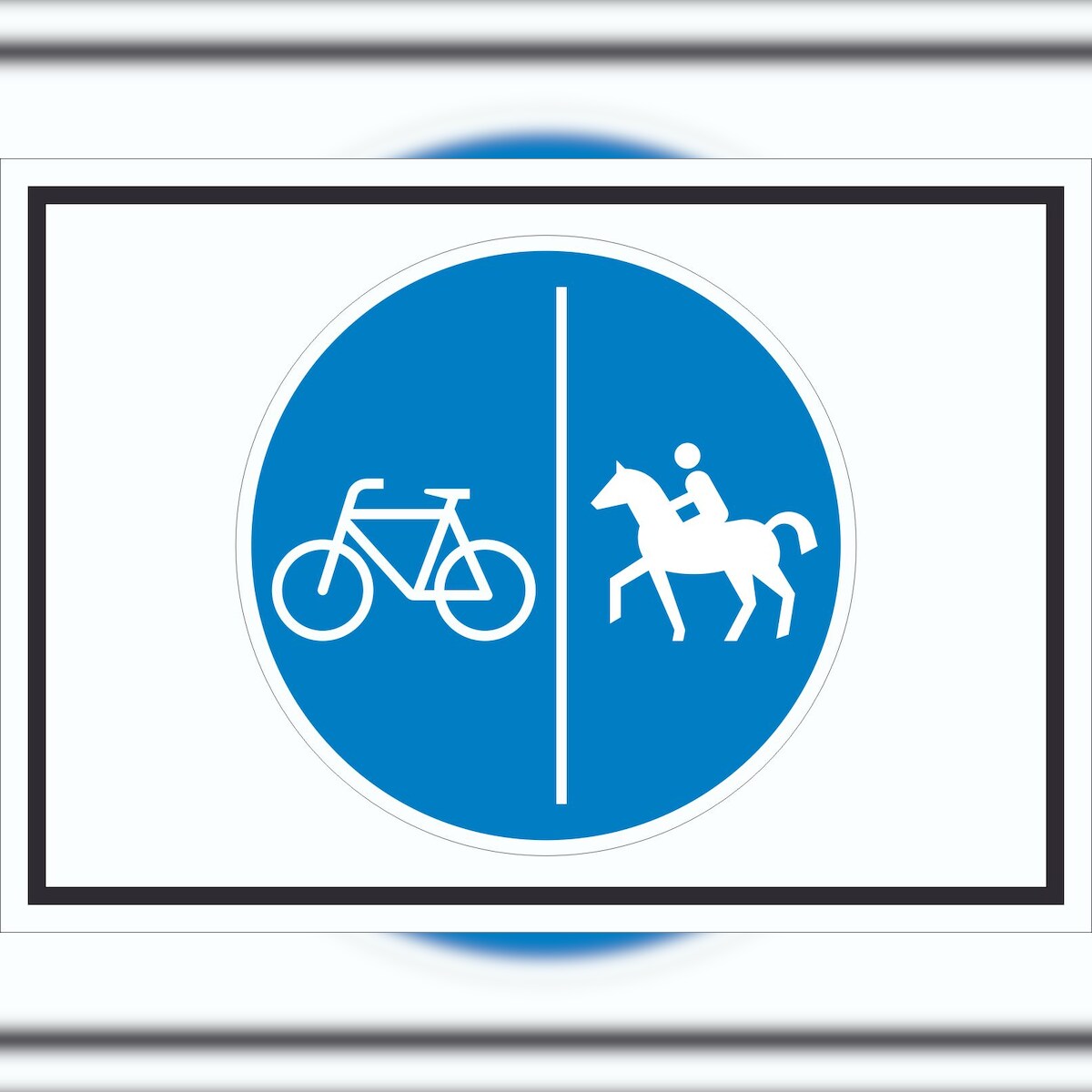 HB-Druck Schild Getrennter Rad- und Reitweg Symbol A4 (210x297mm) Image