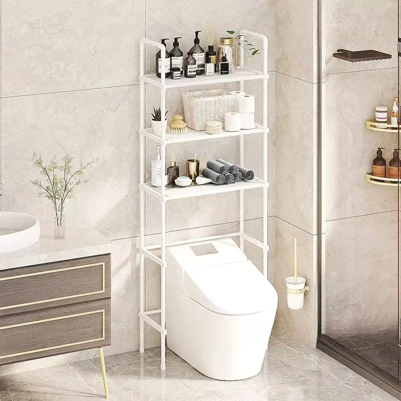 Scaffale portaoggetti per il bagno Salvaspazio sopra il WC Scaffale portaoggetti Scaffale da bagno dal pavimento al soffitto Accessorio portaoggetti