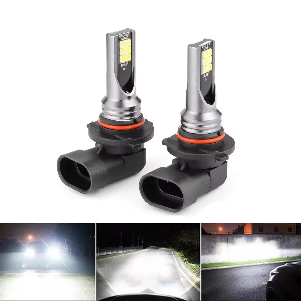 2 pz H8 H9 H1 H3 Led H11 9005 HB3 9006 HB4 Auto CSP LED fendinebbia lampadine 6000K bianco Auto fendinebbia luce di marcia diurna