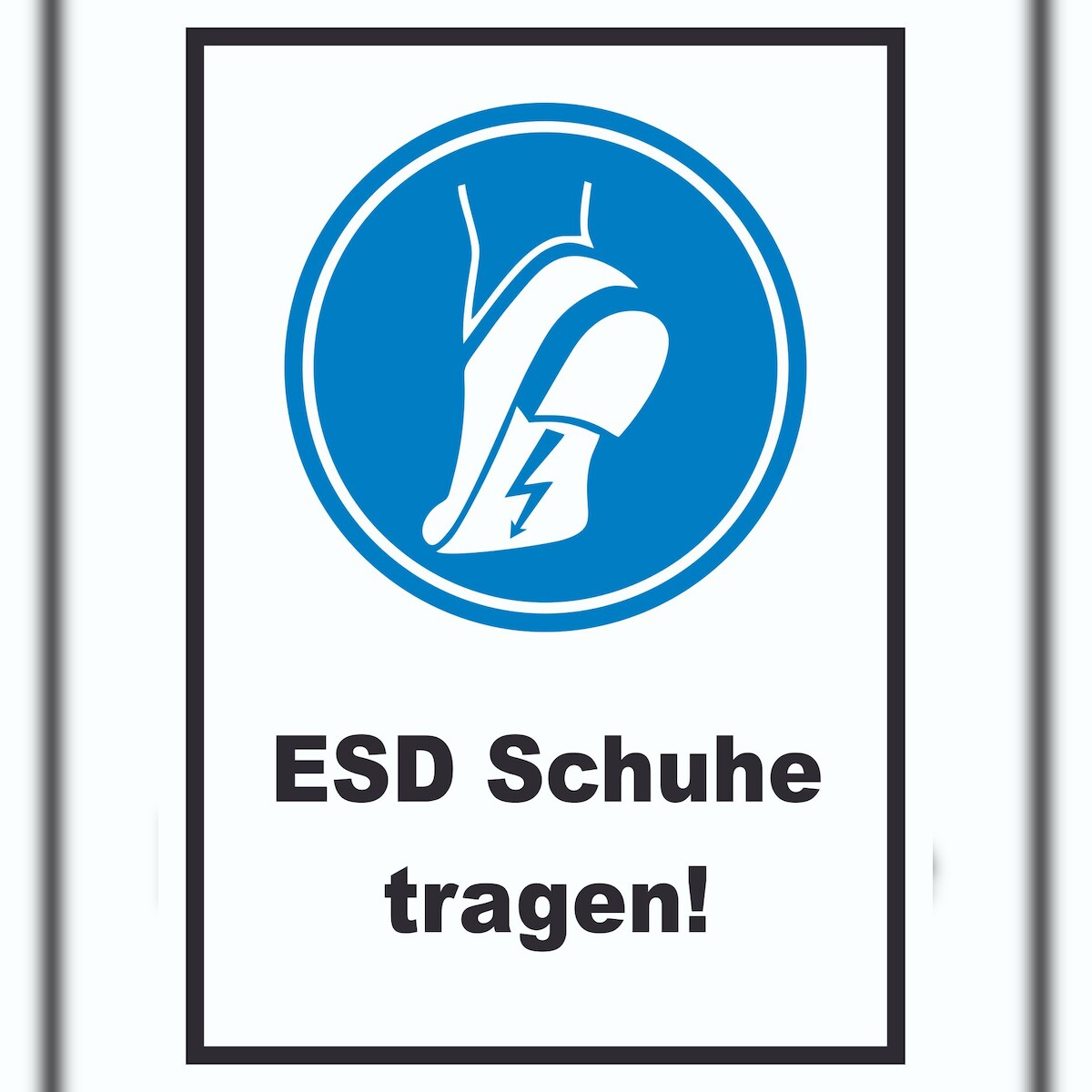 HB-Druck ESD Schuhe tragen Schild Fußschutz gegen elektrostatische Aufladung A0 (841x1189mm) Image