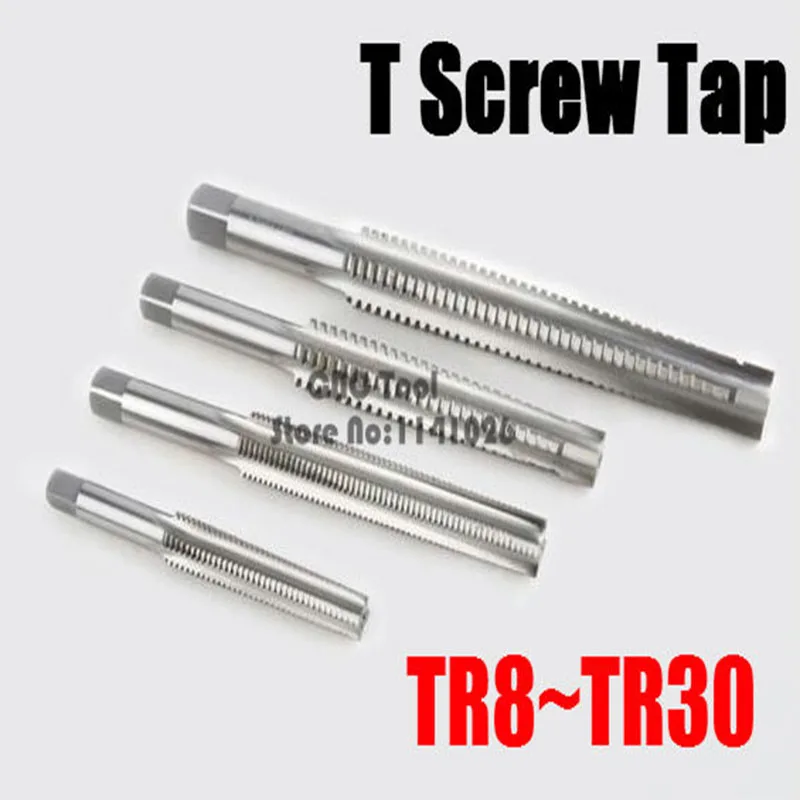 1PCS TR8 TR10 TR12 TR14 TR16 TR18 TR20 TR24 TR26 * 2/3/4/5 Trapez HSS Rechts Links Gewinde Tap. Trapez Metrische Gewinde Tap Image