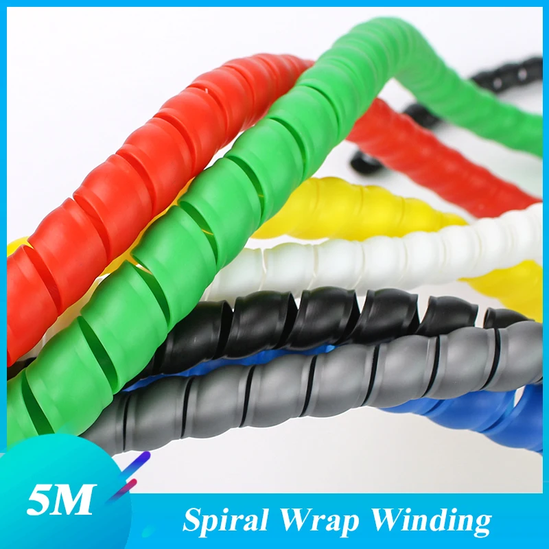 2M 8mm-32mm Spiraldraht Organizer Wrap Tube Flammhemmende Kabelhülse Bunte Kabelgehäuse Kabelhülsen Wickelrohr Image
