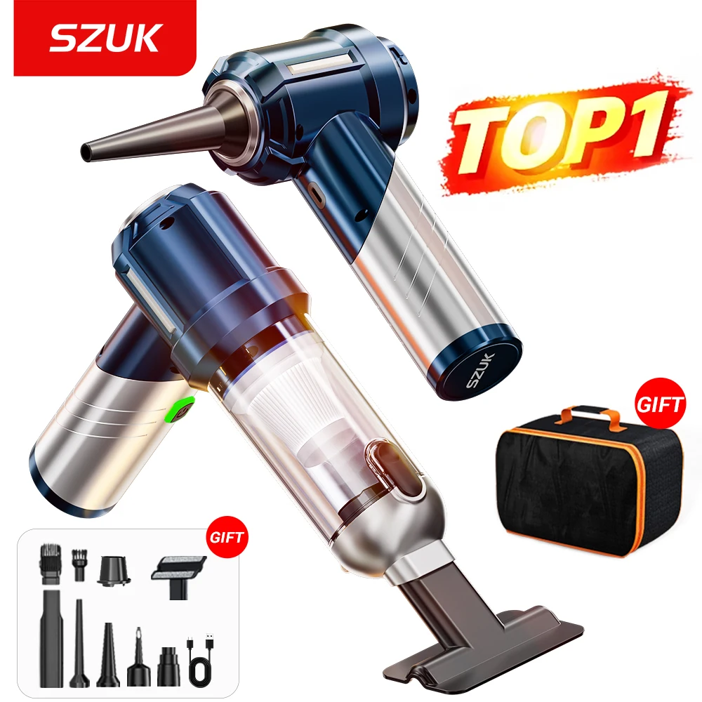 SZUK 2026 Nouvel aspirateur de voiture mini sans fil, nettoyeur portatif à forte aspiration pour voiture aspirateurs sans fil aspirateur pour voiture aspirateur maison aspirateur sans fil puissant