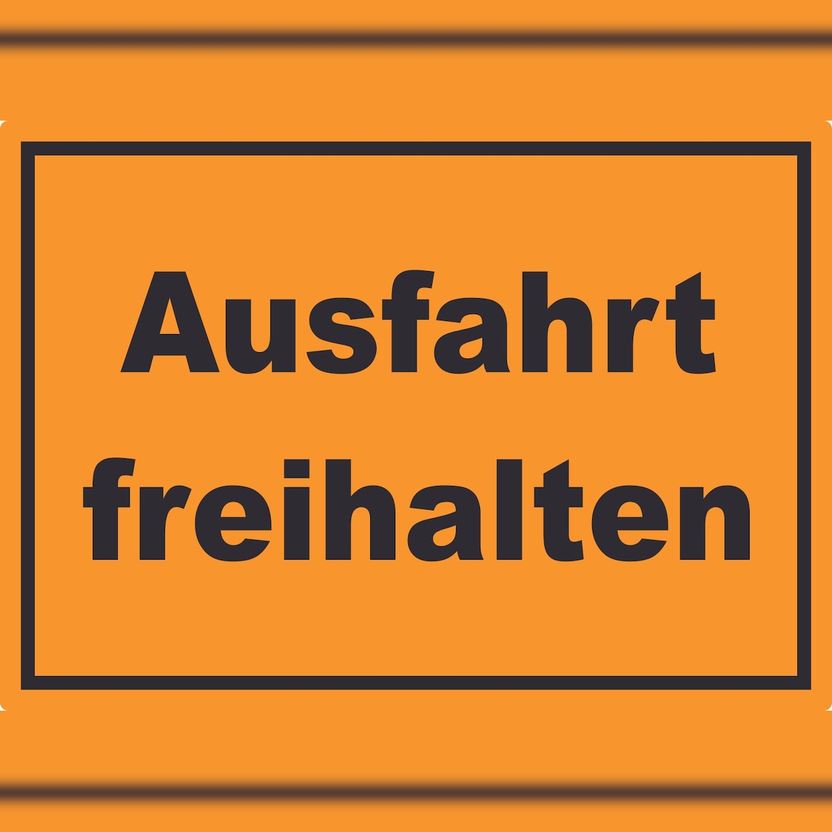 HB-Druck Ausfahrt freihalten Aufkleber schwarz-orange A9 (37x52mm) Image