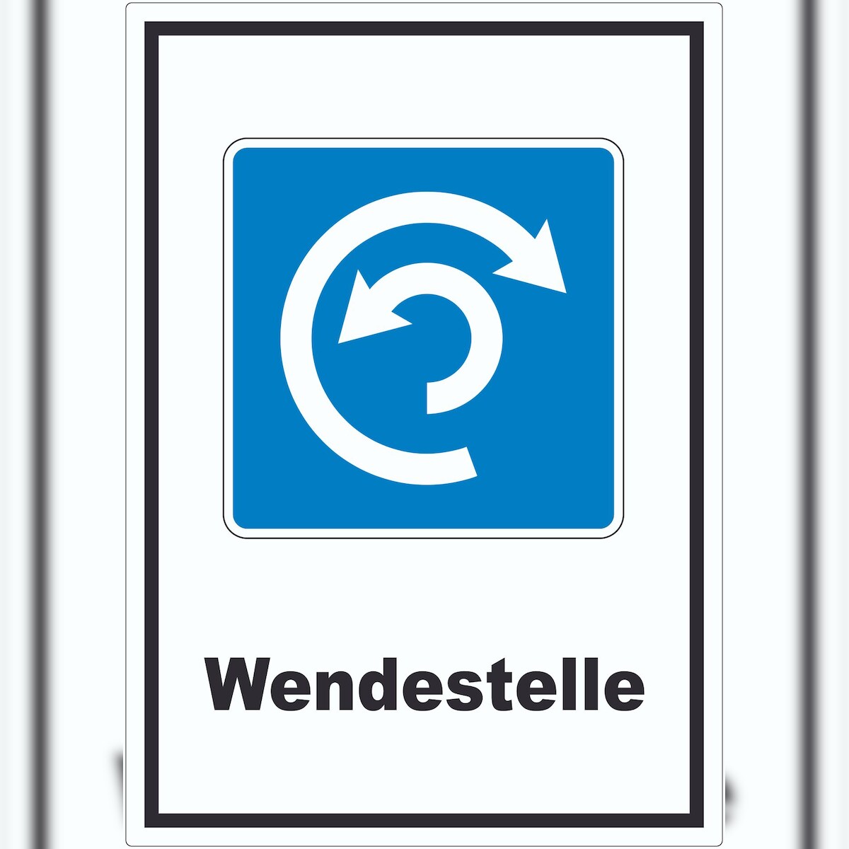 HB-Druck Wendestelle Umdrehen erlaubt Symbol und Text Aufkleber A2 (420x594mm) Image