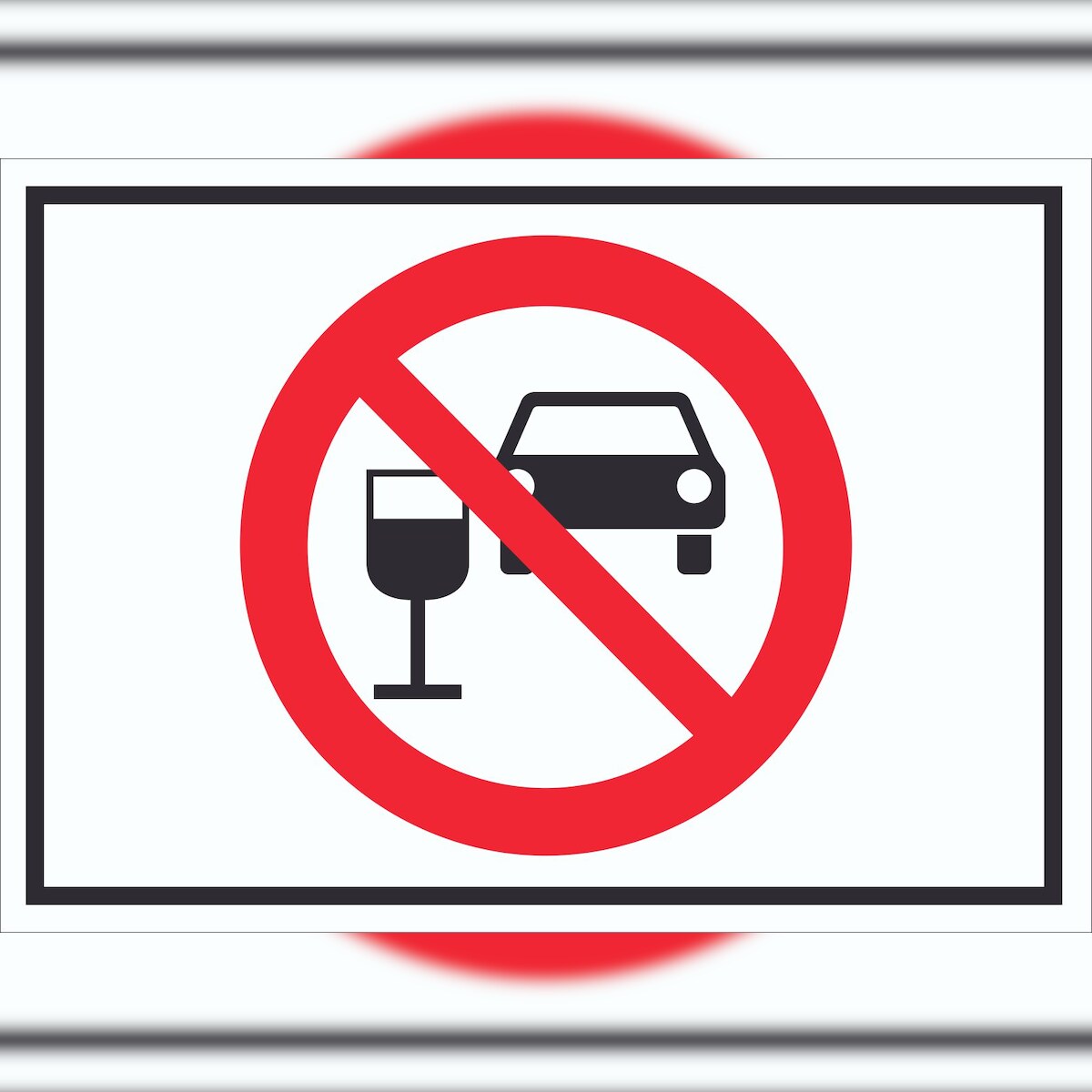 HB-Druck Schild Alkohol am Steuer verboten Symbol A1 (594x841mm) Image